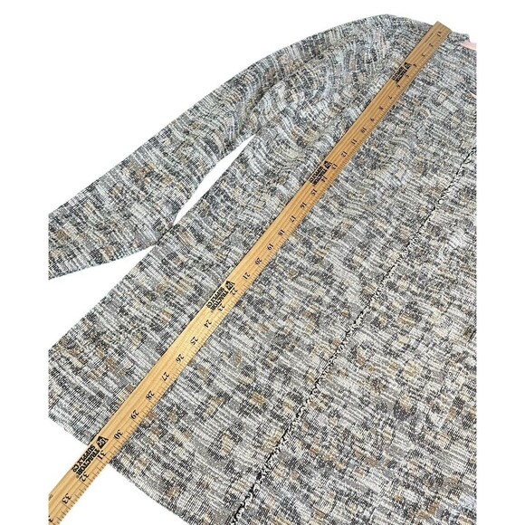 Dolan Anthropologie Women's Multi-colored Tweed Long Line Zip Cardigan Size L - Picture 10 of 13